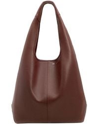 Ami Paris - Etienne Bordeaux Shoulder Bag With Logo Print On The Front - Lyst