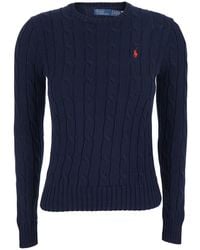 Polo Ralph Lauren - Crew Neck Sweater Pony Embroidery - Lyst