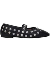 Stella McCartney - Black Leather Ballet Flats - Lyst