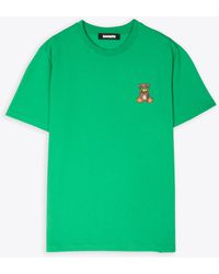 Barrow - Jersey T-Shirt Emerald T-Shirt With Chest Teddy Bear Print - Lyst