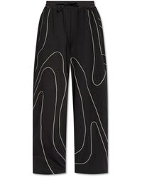 Y-3 - Piping-detailed Wide-leg Trousers - Lyst