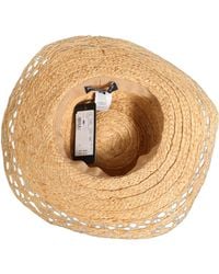 Dolce & Gabbana - Wide Brim Floral Bucket Capello Hat Rafia - Lyst
