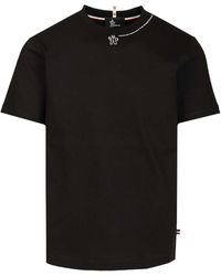 Moncler V-neck T-shirt in Black for Men | Lyst