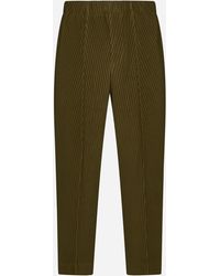 Homme Plissé Issey Miyake - Pleated Fabric Trousers - Lyst