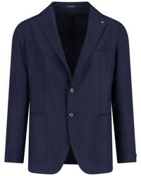 Tagliatore - Single-Breasted Virgin Wool Blazer - Lyst