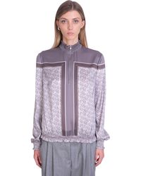 Magda Butrym Sweatshirt In Silk - Gray