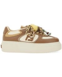 Fendi - Sneakers Match Leather Trainers - Lyst