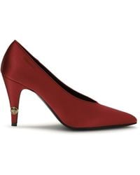 Versace - Gianni Satin Pumps Carminio/ '82 Viscose; Silk - Lyst