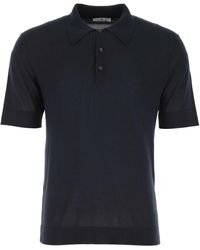 PT Torino - Navy Blue Cotton Blend Polo Shirt - Lyst