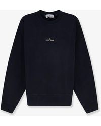 Stone Island - Organic Cotton Sweatshirt With Logo Print - Lyst