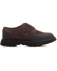 Doucal's - Suede And Rubber Lace-Up Shoes - Lyst