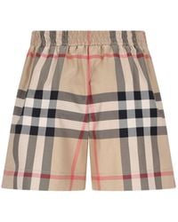 Burberry - Check Shorts - Lyst