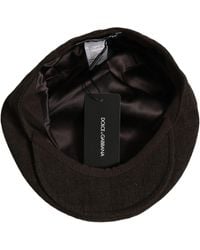 Dolce & Gabbana - Cotton Flat Cloth Newsboy Cap Hat Wool Nylon - Lyst