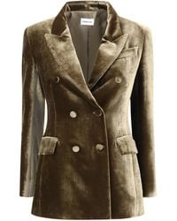 P.A.R.O.S.H. - Velvet Double Breasted Blazer Viscose; Silk Blazers & Vests - Lyst