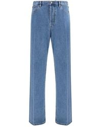 Valentino - Blue Cotton Straight - Lyst