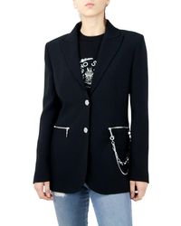 Ermanno Scervino - Single-Breasted Jacket Made Of Soft Stretch Viscose, Two-Button Closure, Zip Pockets And Chain On The Pocket - Lyst
