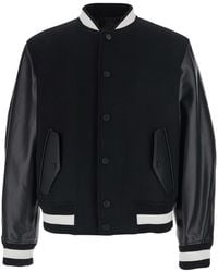 Givenchy - Jacket With Bi-Color Details And Patch On The Back - Lyst