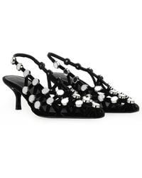 The Attico - Slingback Grid Goat Leather Shoe - Lyst