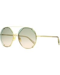 Chloé - Chloe Clip-On Sunglasses Ch0041S 001-Clear 57Mm 41 Metal/Plastic (Acetate) - Lyst