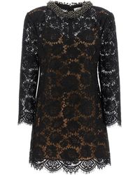 Self-Portrait - Lace With Jewel Collar Dress - Lyst