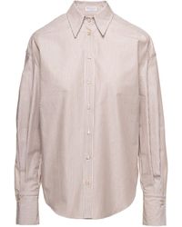 Brunello Cucinelli - Striped Oversized Shirt - Lyst