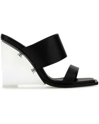 McQueen - Leather Shard Mules - Lyst