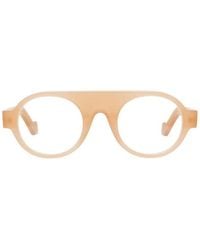 Loewe - Eyeglasses Round Full Rim, Light Frame And Clear Demo Lenses Lens Lw50009I072 - Lyst