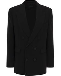 ANDAMANE - Harmony Double-Breasted Jacket With Covered Buttons - Lyst