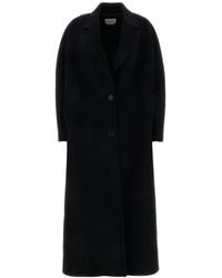 McQueen - Wool Blend Oversize Coat - Lyst