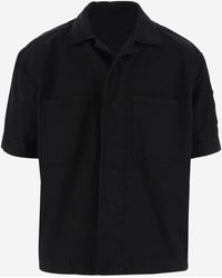 44 Label Group - Cotton Denim Short Sleeve Shirt - Lyst