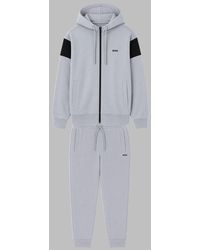 BOSS - Tracksuit Set With Hood Cotton Polyester Elastane Track Pants - Lyst