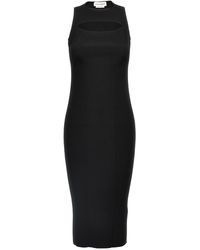 McQueen - Ribbed Knit Midi Dress - Lyst