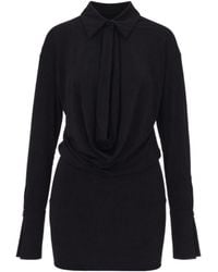 ANDAMANE - Draped Jersey Mini Dress Polyester Evening Suits - Lyst