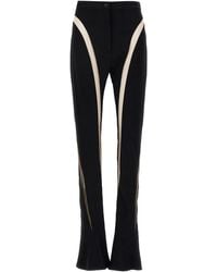 Mugler - Mesh Insert Leggings - Lyst