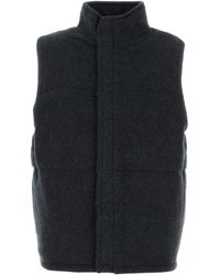 LeKasha - Charcoal Cashmere Vest - Lyst