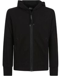 C.P. Company - Zip-Front Hooded Sweatshirt With Practical Pockets - Lyst