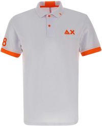 Sun 68 - Fluo Logo Cotton Polo Shirt - Lyst
