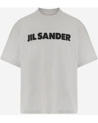 Jil Sander - Cotton Jersey T-Shirt With Logo - Lyst