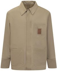 Ferragamo - Jacket With Logo - Lyst