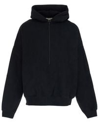 Fear Of God - Sweatshirt 'Property Lounge Half Zip Hoodie Essentials' With Half Zip And Fixed Hood - Lyst