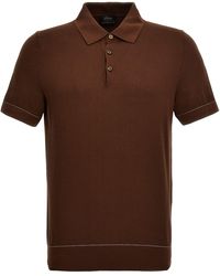 Brioni - Textured Polo Shirt - Lyst