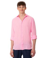 Mc2 Saint Barth - Water Color Fluo Linen Pamplona Shirt - Lyst