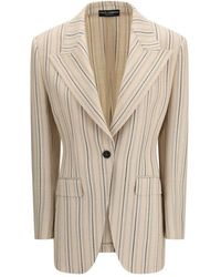 Dolce & Gabbana - Dolce & Gabbana Single-Breasted Regimental Pinstripe Jacket - Lyst