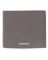 Balenciaga - Embossed Monogram Leather Wallet - Lyst