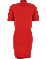 Jacquemus - La Robe Maille Castagna Dress With High Ribbed Neck - Lyst