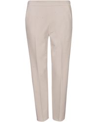 Blugirl Blumarine - Slim Fit Plain Cropped Trousers - Lyst