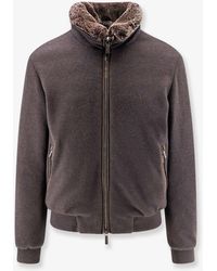 Moorer - Bellati-Mrw Wool And Cashmere Jacket With Fur Detail - Lyst