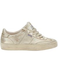 Golden Goose - 'Soul-Star' Metallic Sneakers With Logo Lettering On The Back And On The Tongue - Lyst
