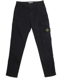 Stone Island - Cargo Pants With Logo Patch Cotton Trousers - Lyst