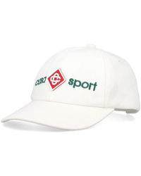 Casablanca - White Baseball Hat With Front Logo - Lyst